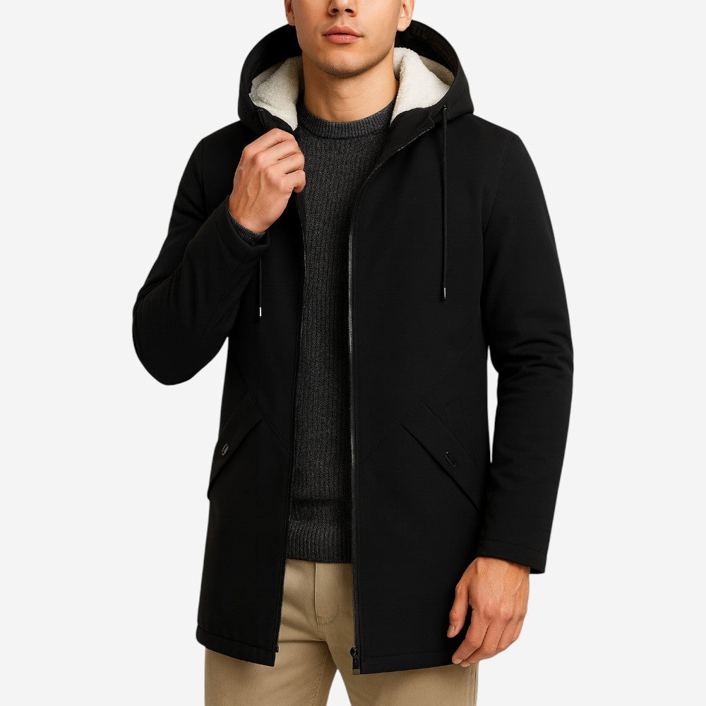 LUXEOUTFIT | Fleecegefütterte Kapuzenjacke 2