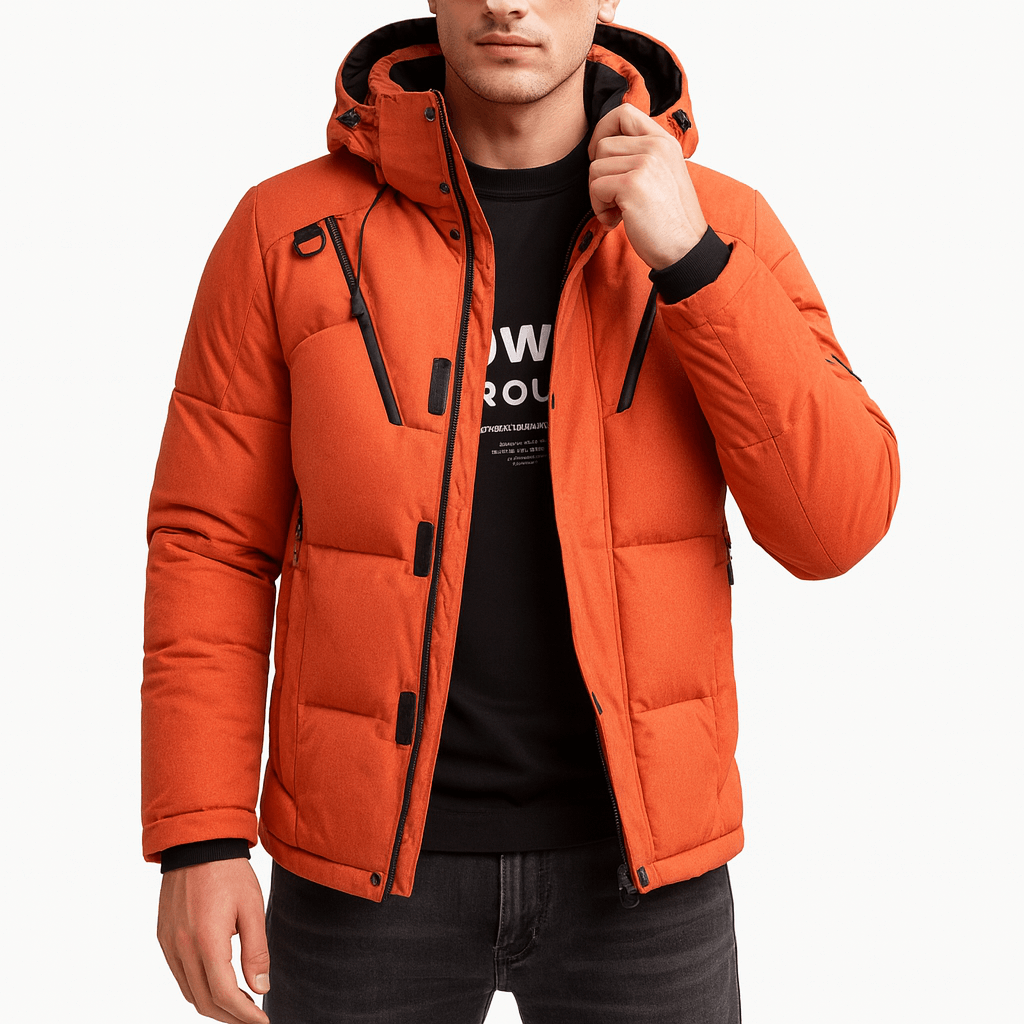 LUXEOUTFIT | Gefütterte Winterjacke mit Kapuze 2