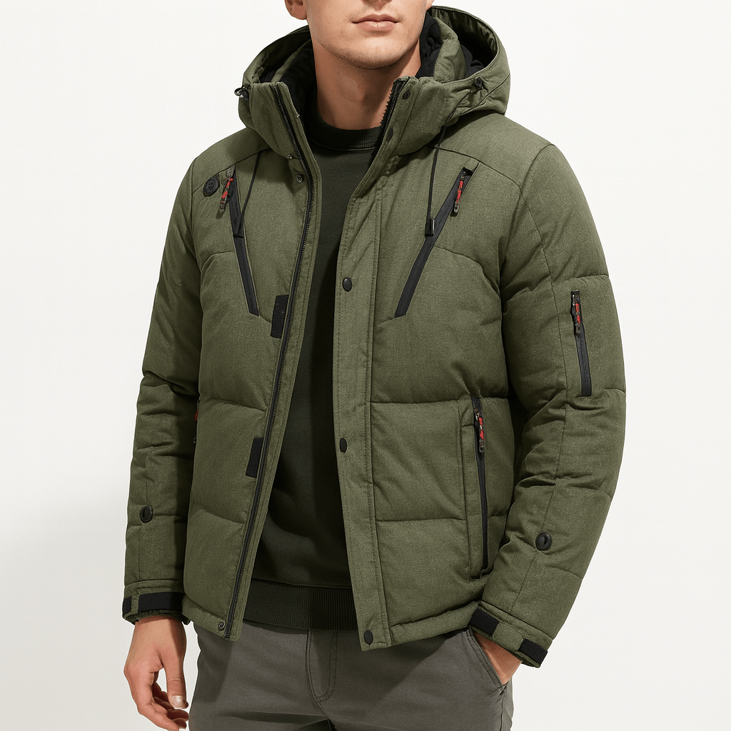 LUXEOUTFIT | Gefütterte Winterjacke mit Kapuze 4