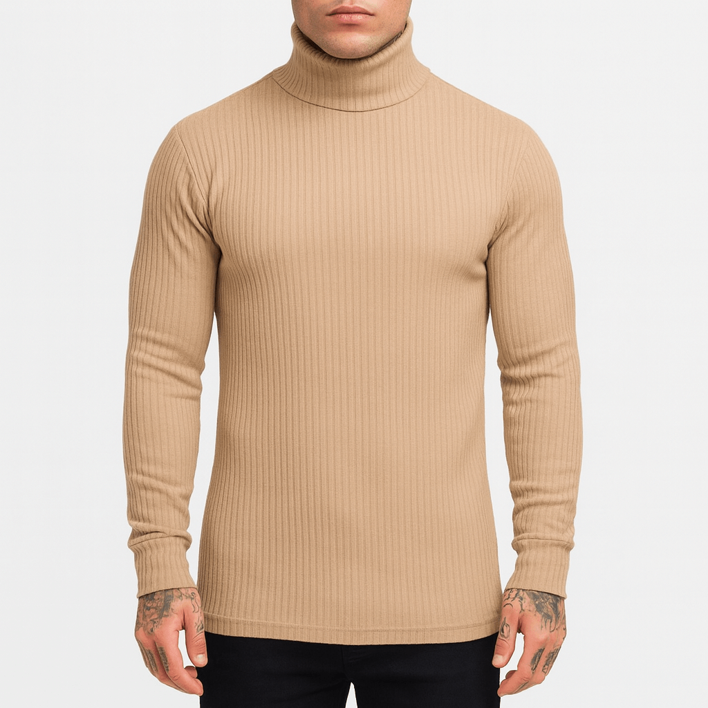 LUXEOUTFIT | Gerippter Rollkragenpullover 0