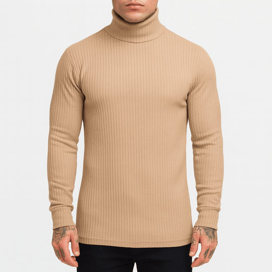 LUXEOUTFIT | Gerippter Rollkragenpullover 0