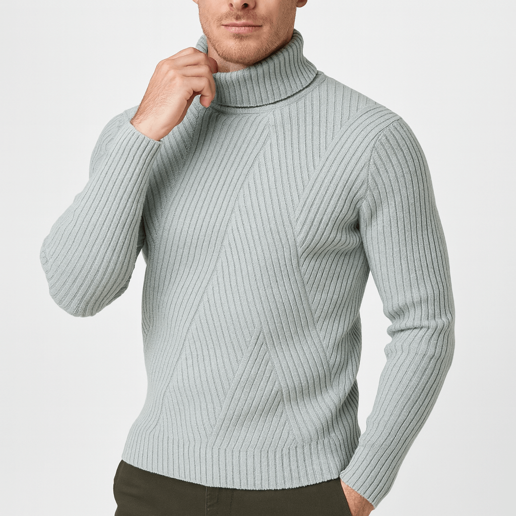 LUXEOUTFIT | Gerippter Rollkragenpullover 0