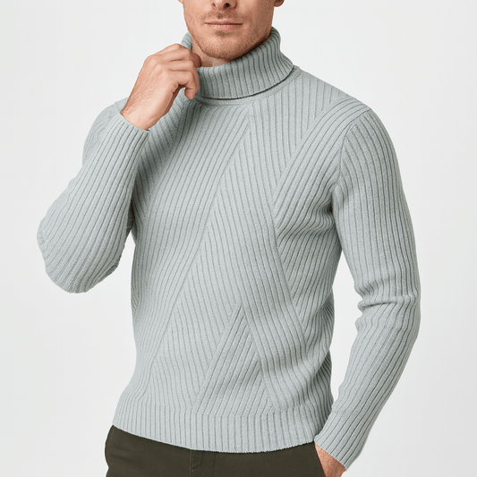 LUXEOUTFIT | Gerippter Rollkragenpullover 0