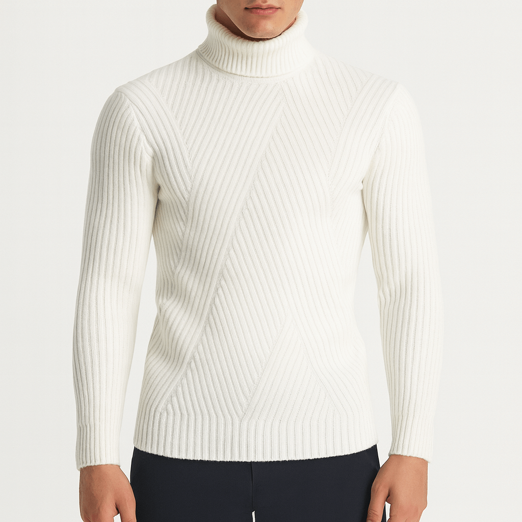 LUXEOUTFIT | Gerippter Rollkragenpullover 1