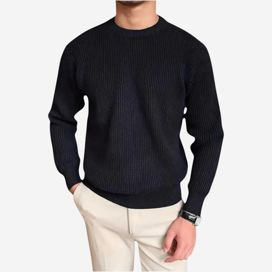 LUXEOUTFIT | Gerippter Rundhalspullover 0
