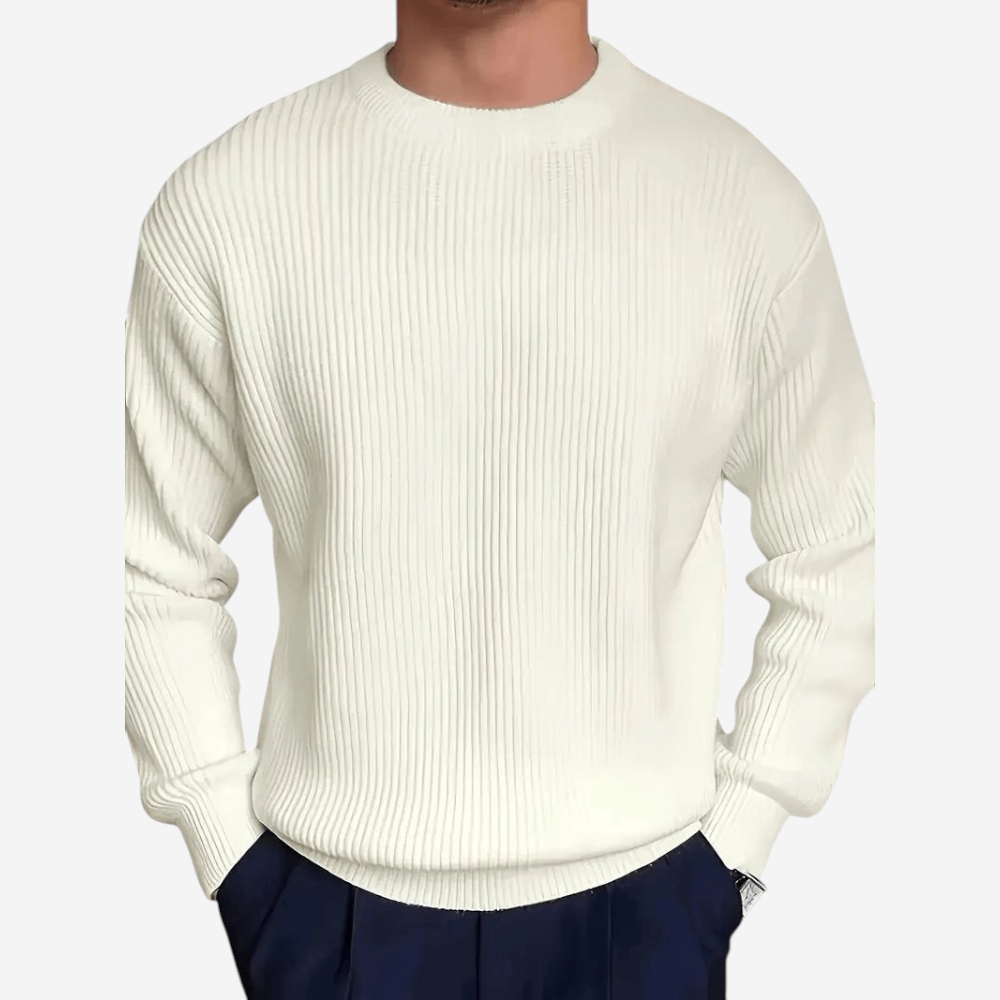 LUXEOUTFIT | Gerippter Rundhalspullover 1