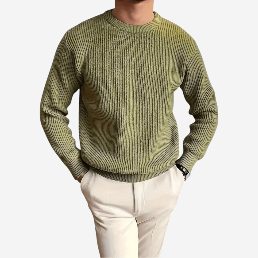 LUXEOUTFIT | Gerippter Rundhalspullover 2
