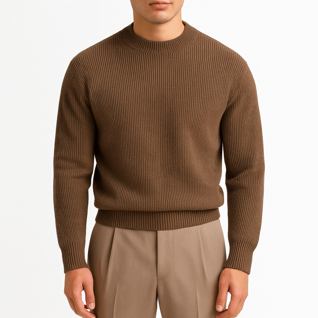 LUXEOUTFIT | Gerippter Wollpullover 0