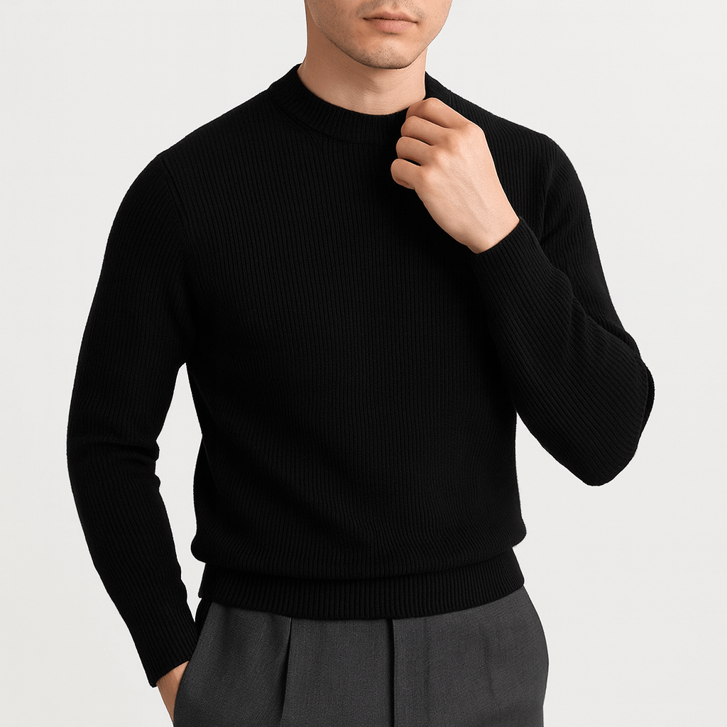 LUXEOUTFIT | Gerippter Wollpullover 4