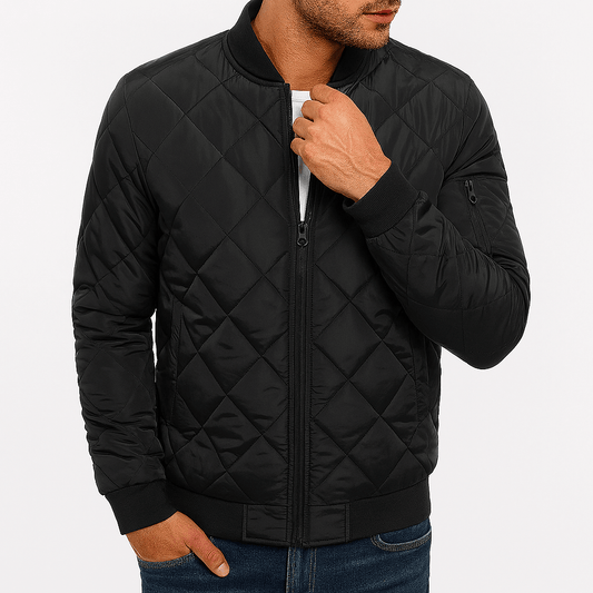 LUXEOUTFIT | Gesteppte Bomberjacke mit Rautenmuster 0