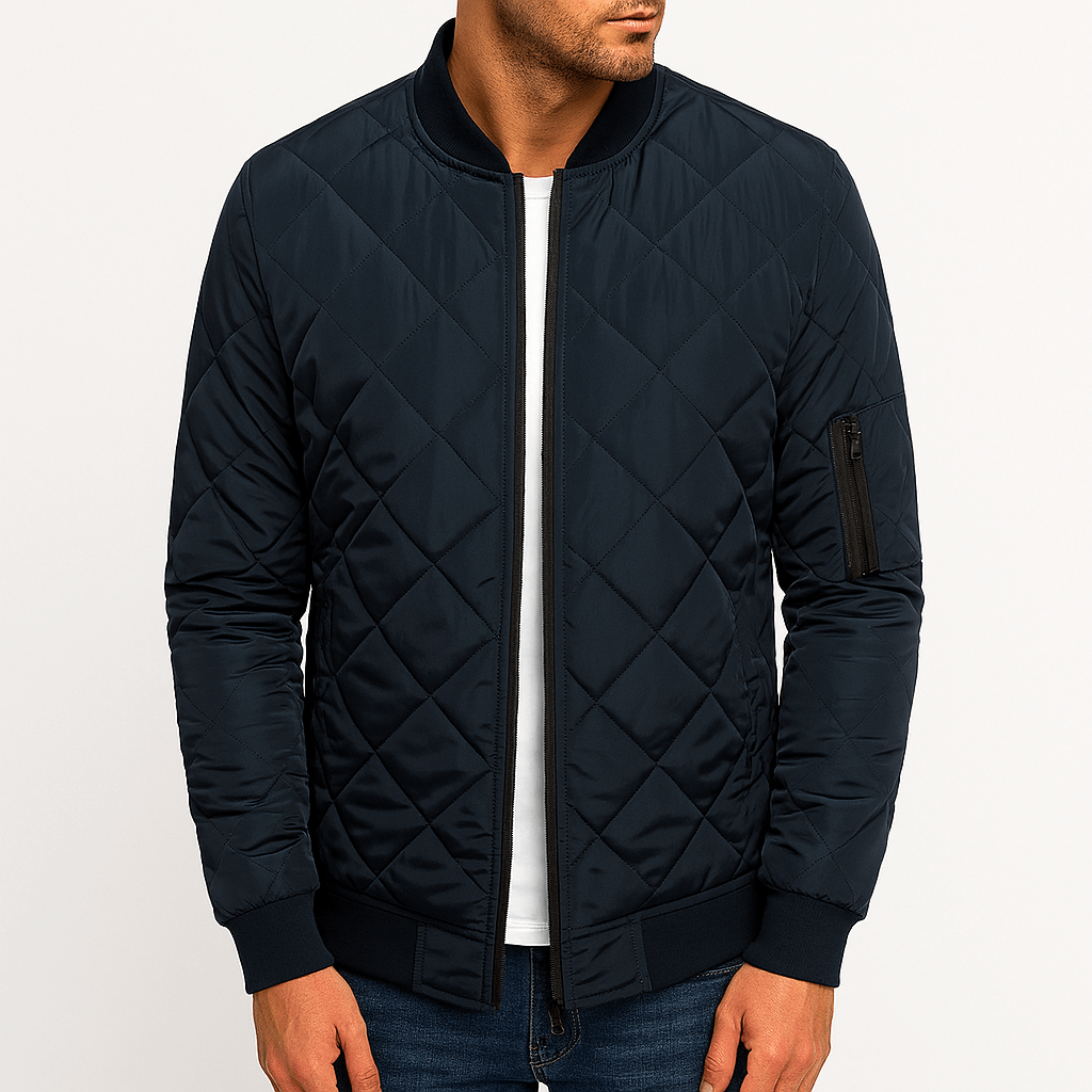 LUXEOUTFIT | Gesteppte Bomberjacke mit Rautenmuster 1