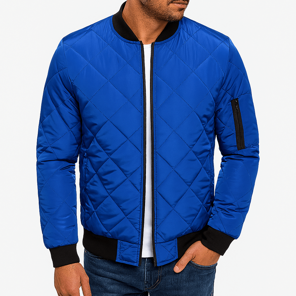 LUXEOUTFIT | Gesteppte Bomberjacke mit Rautenmuster 2