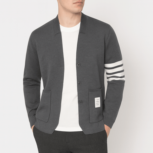 LUXEOUTFIT | Gestreifte Strickjacke 0