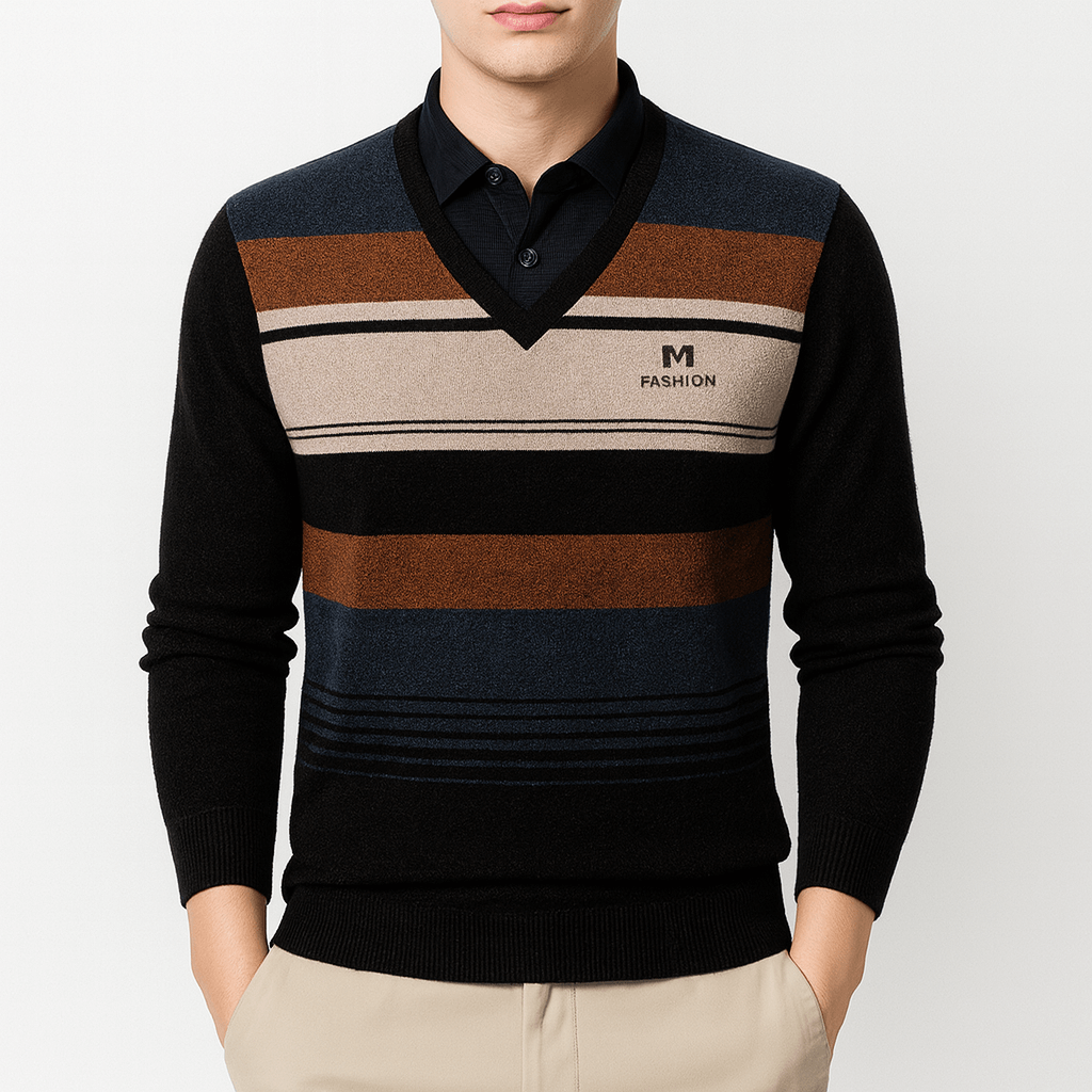 LUXEOUTFIT | Gestreifter Pullover 0