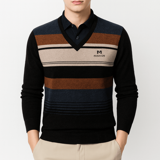 LUXEOUTFIT | Gestreifter Pullover 0