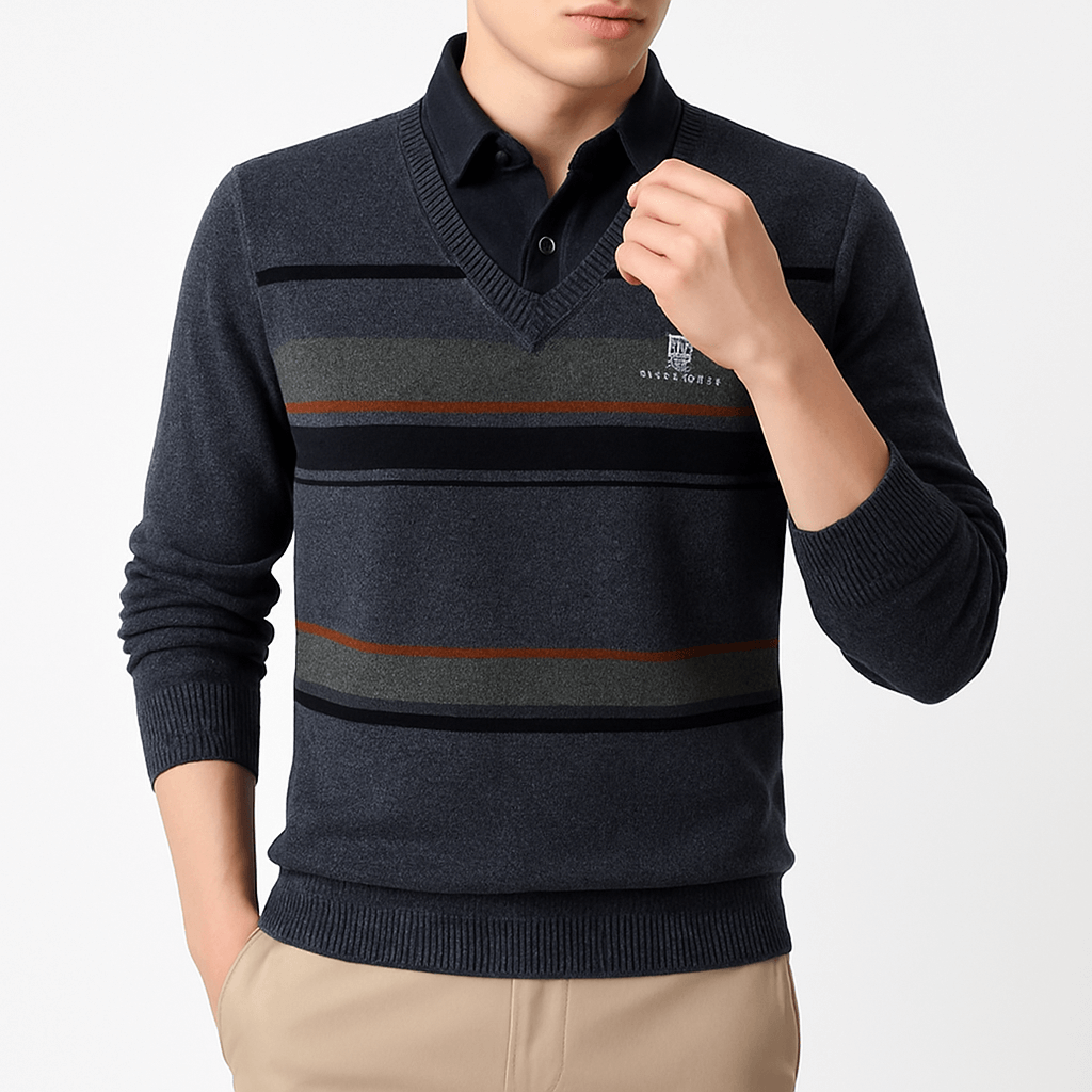LUXEOUTFIT | Gestreifter Pullover 2