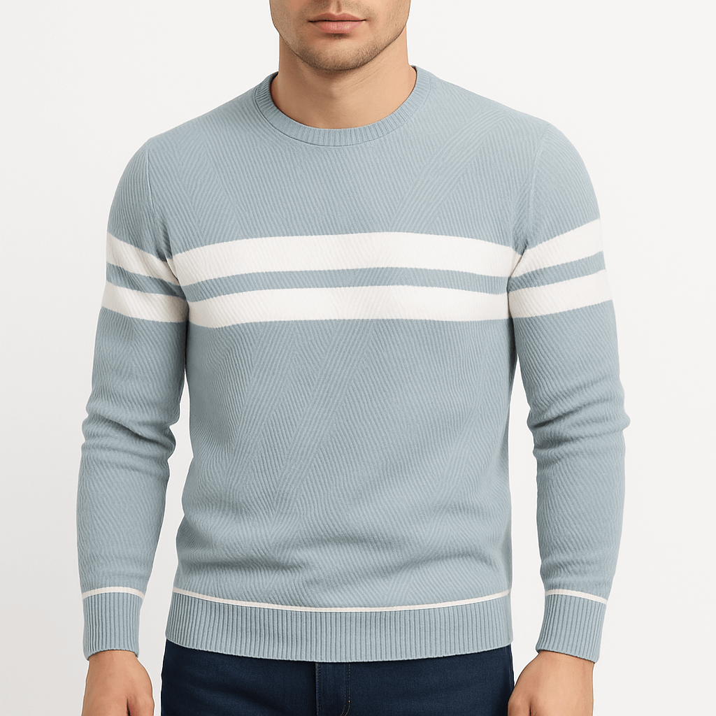 LUXEOUTFIT | Gestreifter Strickpullover 0