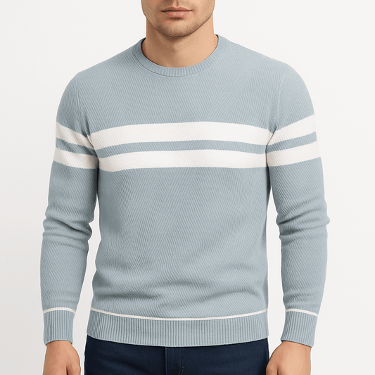 LUXEOUTFIT | Gestreifter Strickpullover 0