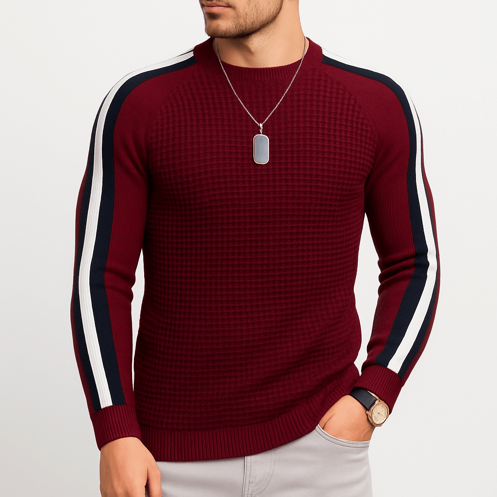 LUXEOUTFIT | Gestreifter Strickpullover 0