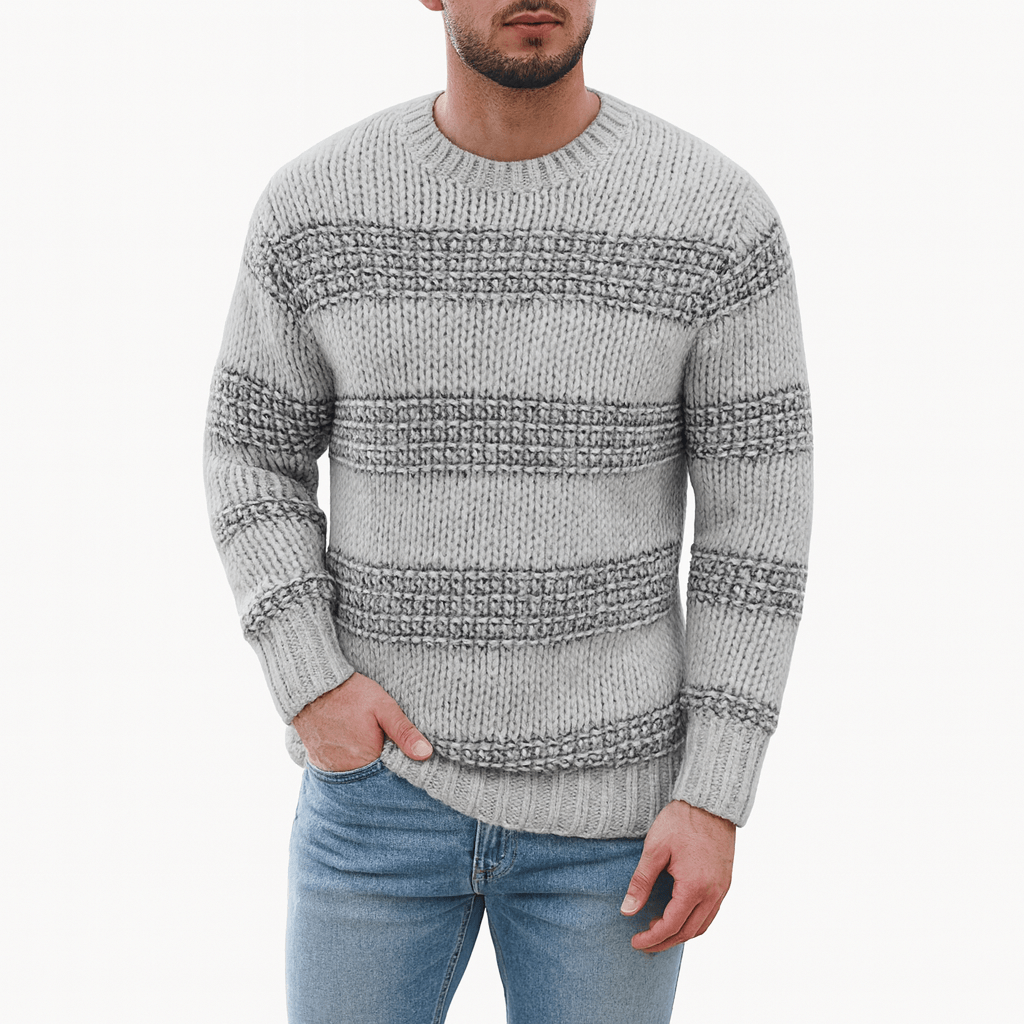 LUXEOUTFIT | Gestreifter Strickpullover 1