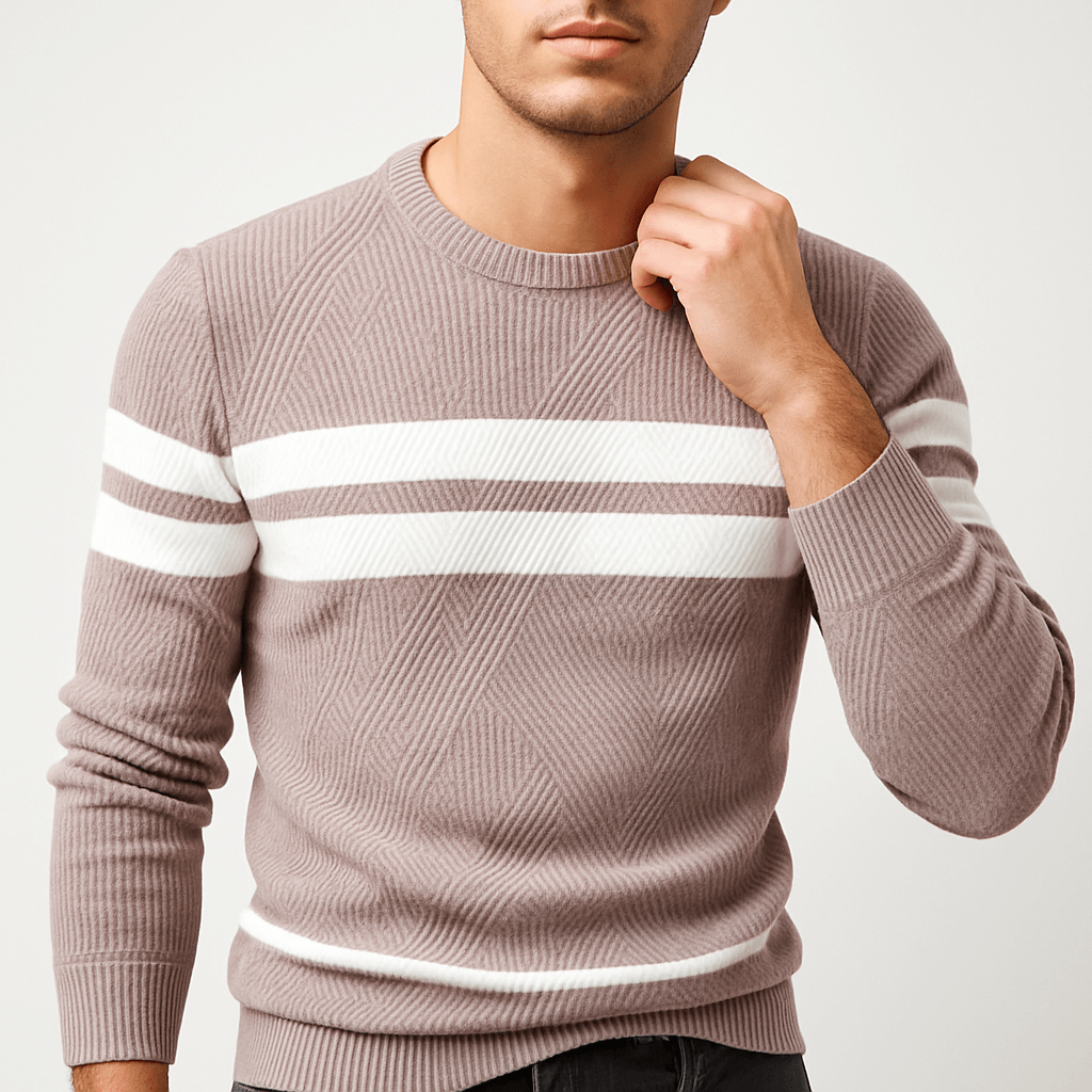 LUXEOUTFIT | Gestreifter Strickpullover 2