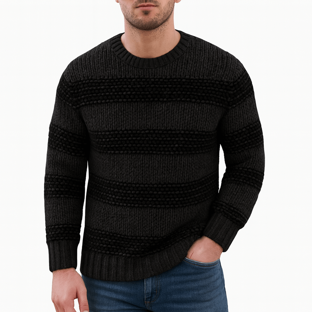 LUXEOUTFIT | Gestreifter Strickpullover 2