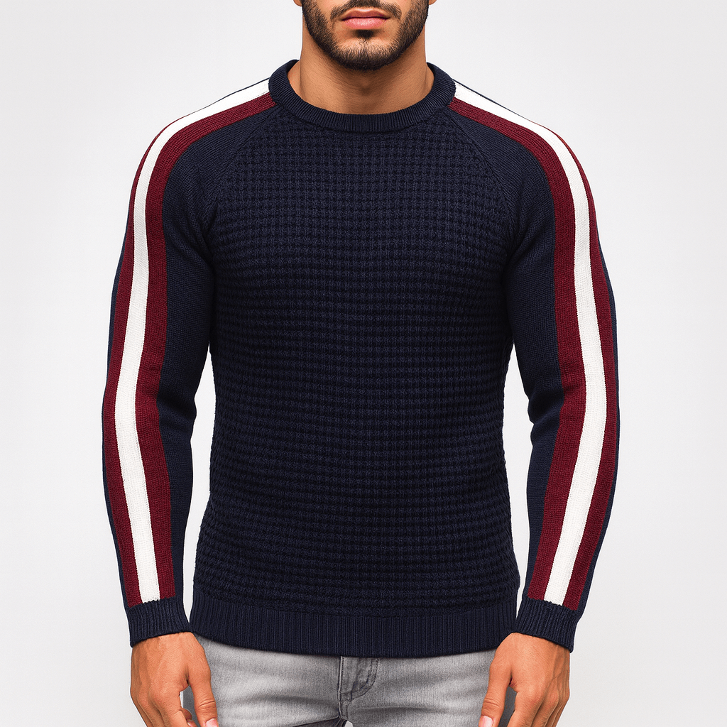 LUXEOUTFIT | Gestreifter Strickpullover 3