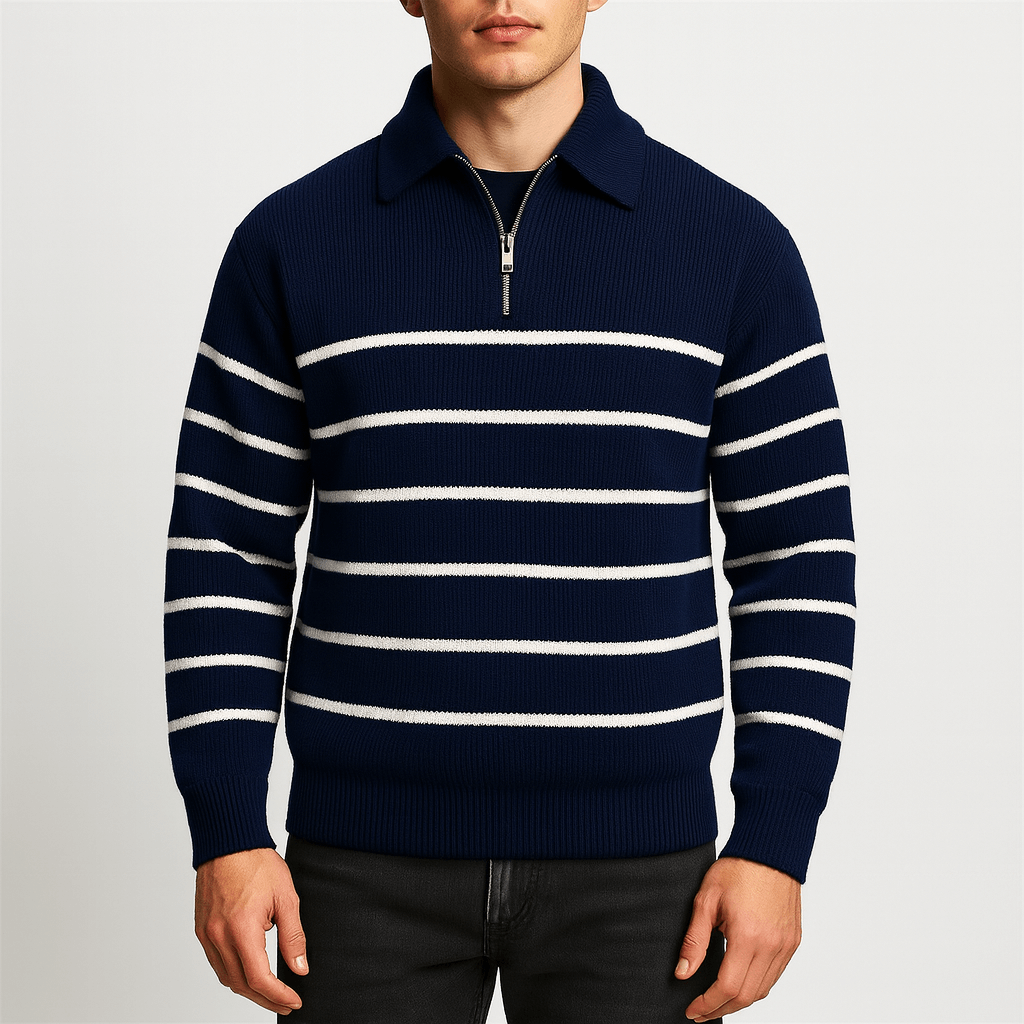 LUXEOUTFIT | Gestreifter nautischer Pullover 0