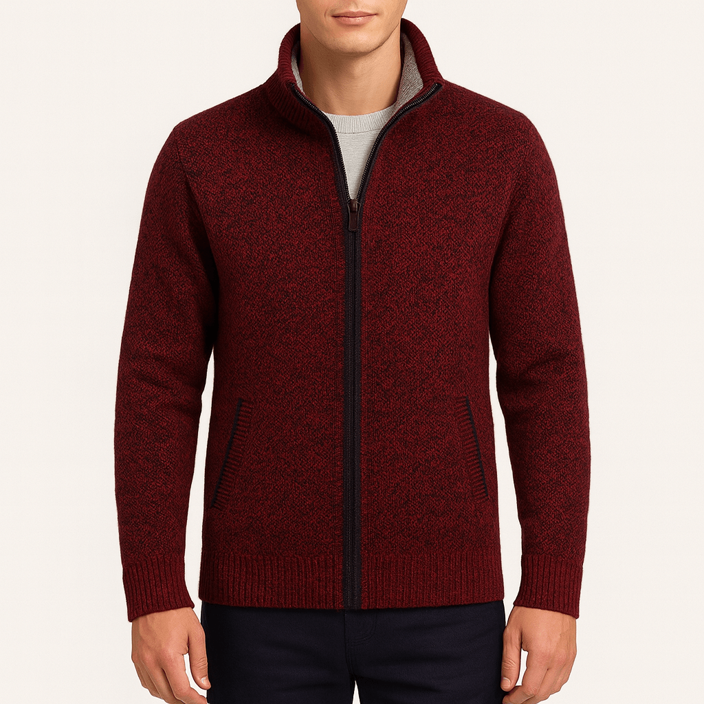 LUXEOUTFIT | Gestrickter Cardigan mit Reißverschluss 0