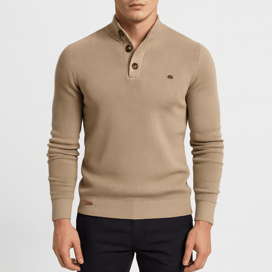 LUXEOUTFIT | Gestrickter Pullover mit Knopfleiste 0