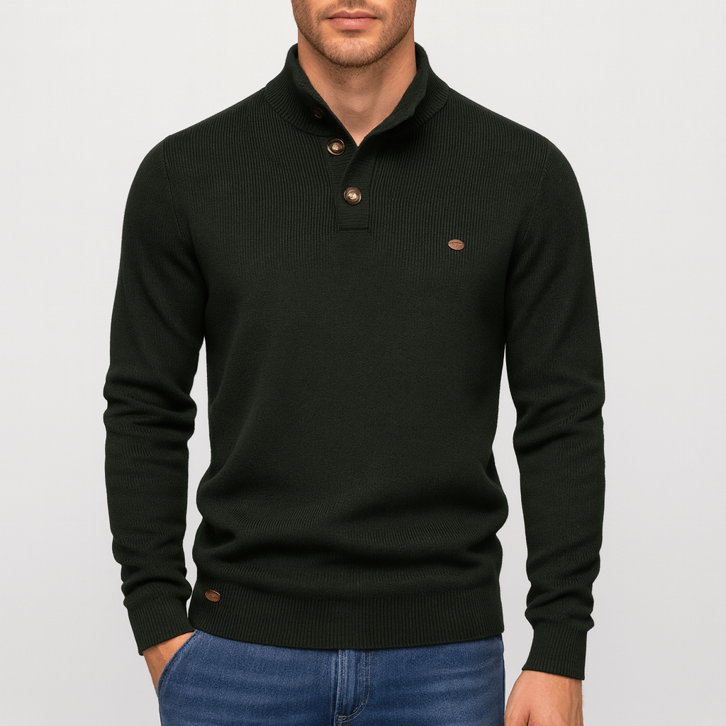 LUXEOUTFIT | Gestrickter Pullover mit Knopfleiste 2