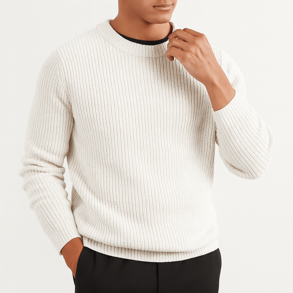 LUXEOUTFIT | Gestrickter Pullover mit O-Ausschnitt 0