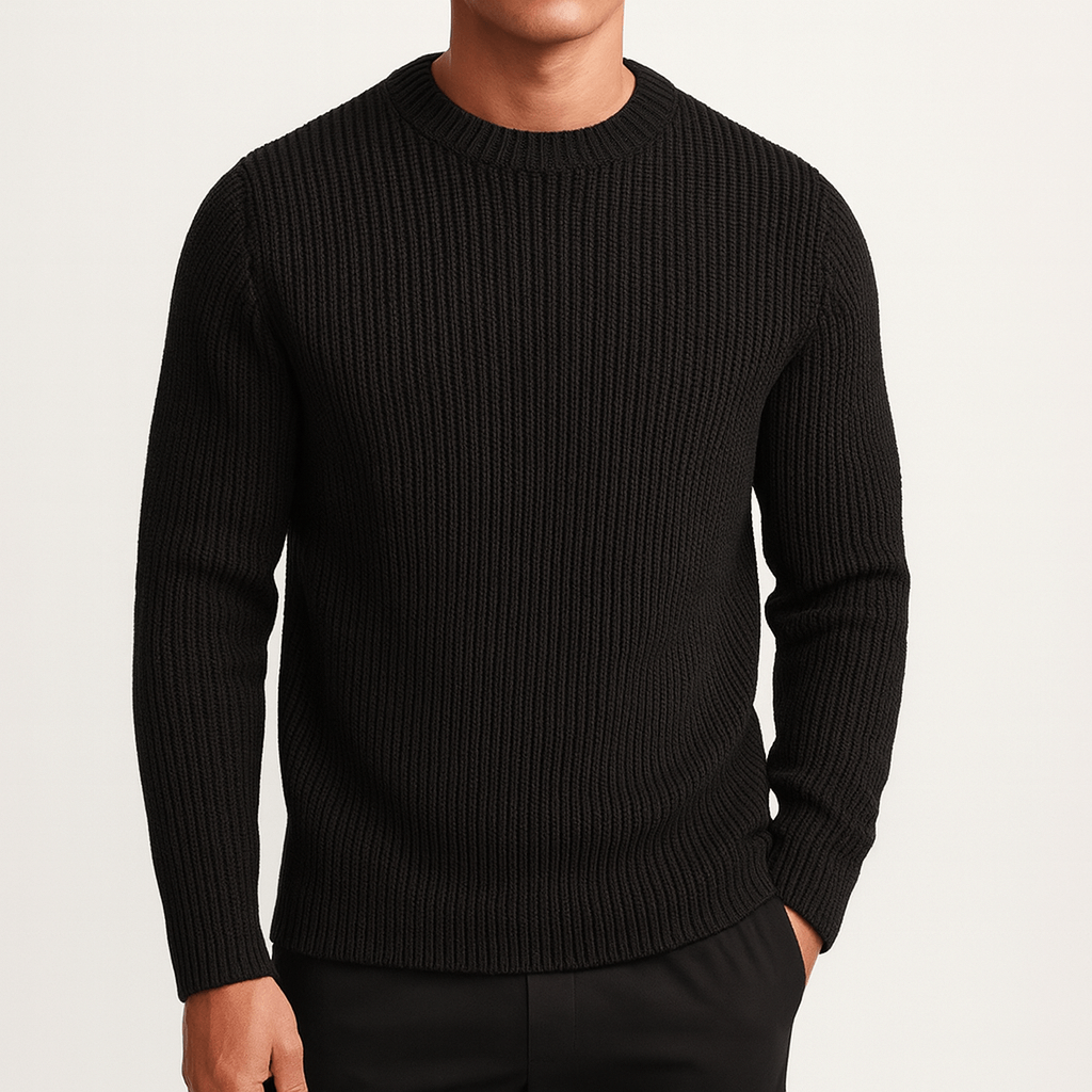 LUXEOUTFIT | Gestrickter Pullover mit O-Ausschnitt 1