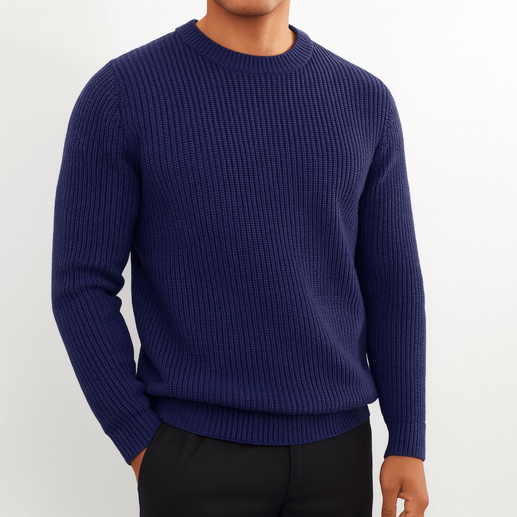 LUXEOUTFIT | Gestrickter Pullover mit O-Ausschnitt 2