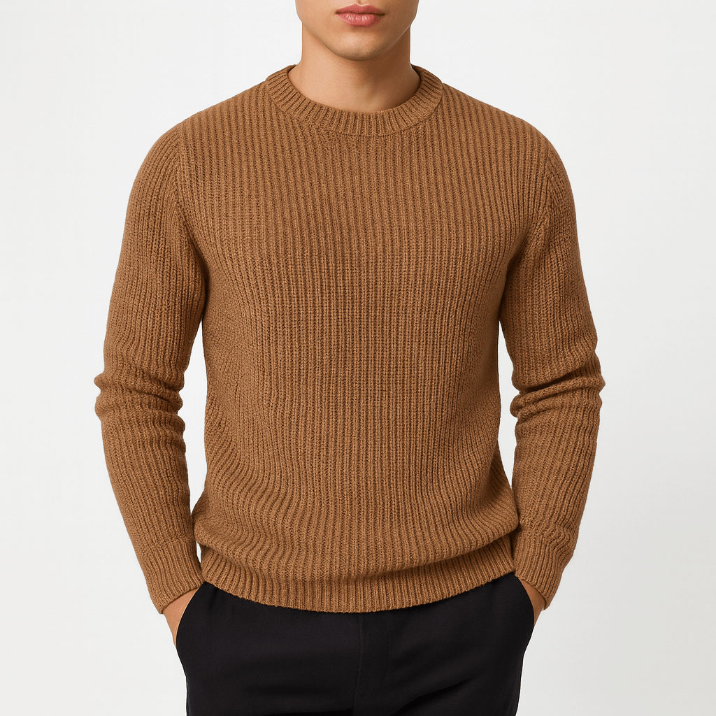 LUXEOUTFIT | Gestrickter Pullover mit O-Ausschnitt 4