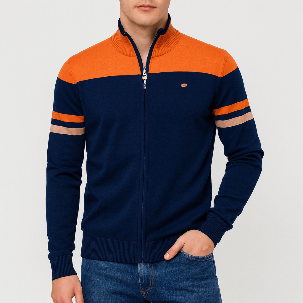 LUXEOUTFIT | Jacke mit Reißverschluss und Farbblock 1