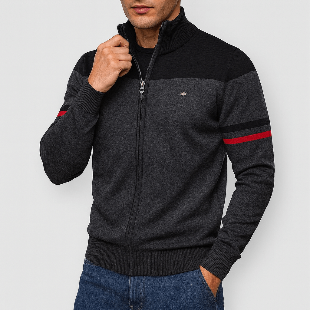 LUXEOUTFIT | Jacke mit Reißverschluss und Farbblock 2