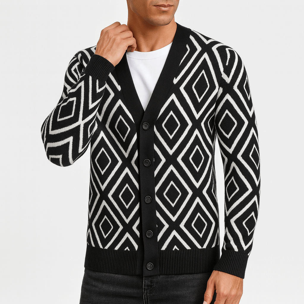 LUXEOUTFIT | Jacquard-Strickjacke 0