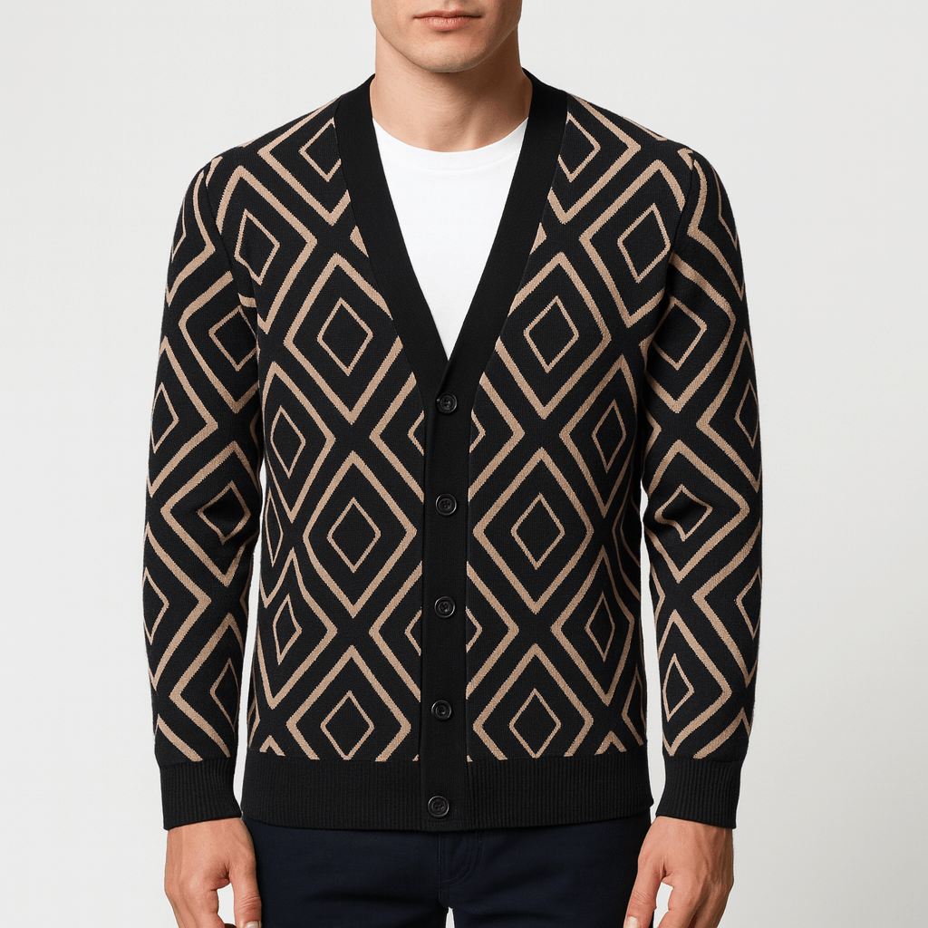 LUXEOUTFIT | Jacquard-Strickjacke 1
