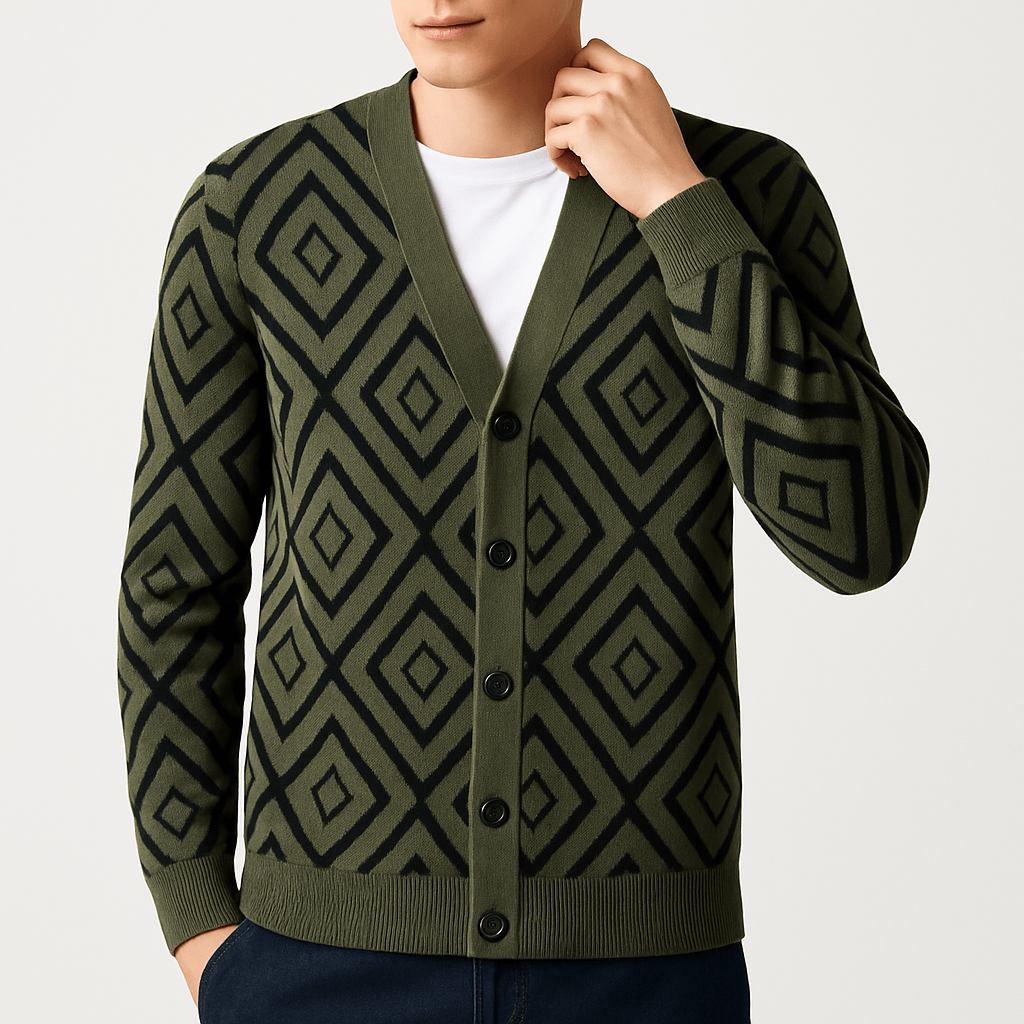 LUXEOUTFIT | Jacquard-Strickjacke 4