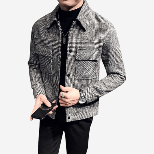 LUXEOUTFIT | Karierte Wolljacke 0
