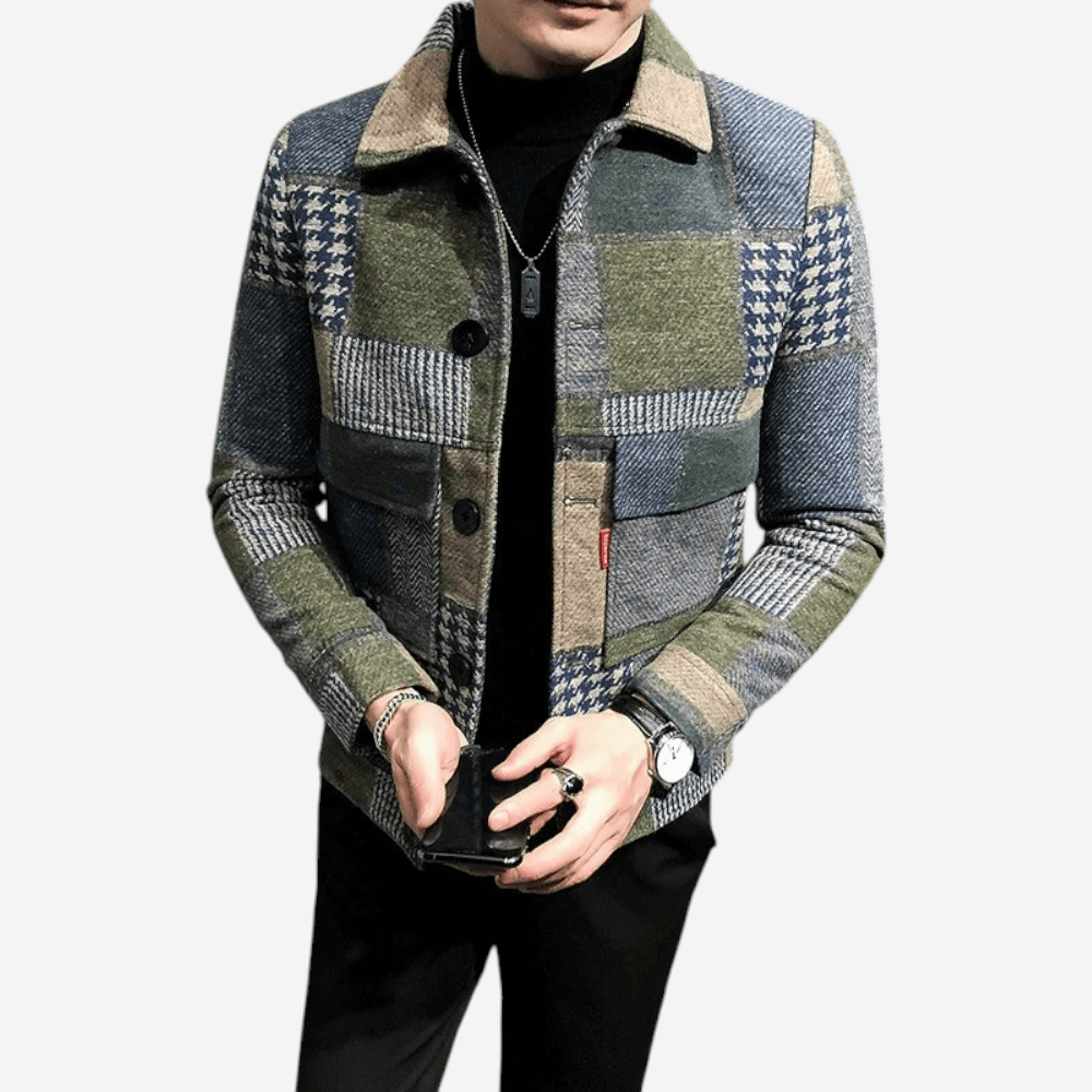 LUXEOUTFIT | Karierte Wolljacke 1