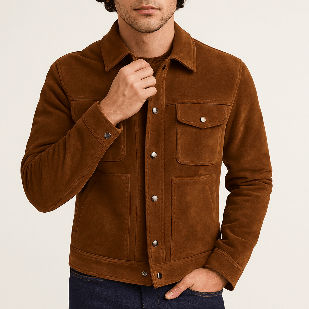 LUXEOUTFIT | Klassischer Wildlederblazer 0