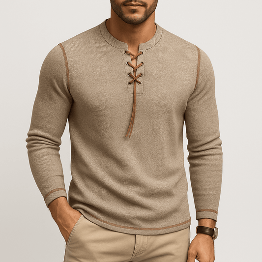 LUXEOUTFIT | Langarmhemd mit Rundhalsausschnitt 0