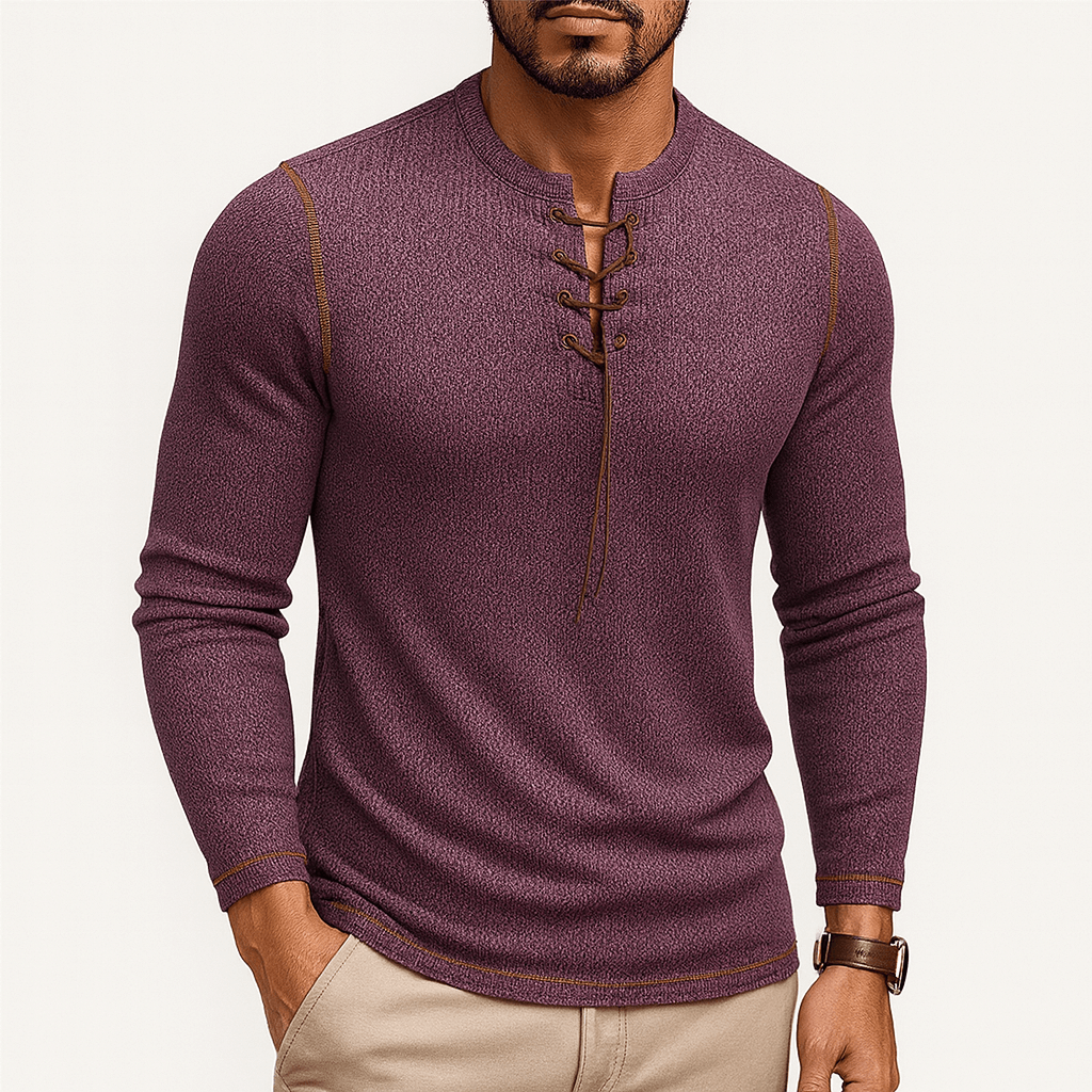 LUXEOUTFIT | Langarmhemd mit Rundhalsausschnitt 3