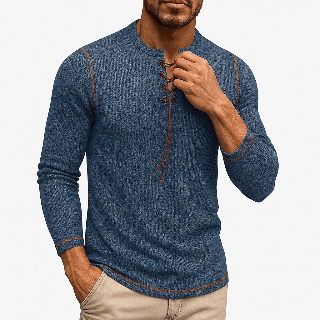 LUXEOUTFIT | Langarmhemd mit Rundhalsausschnitt 4