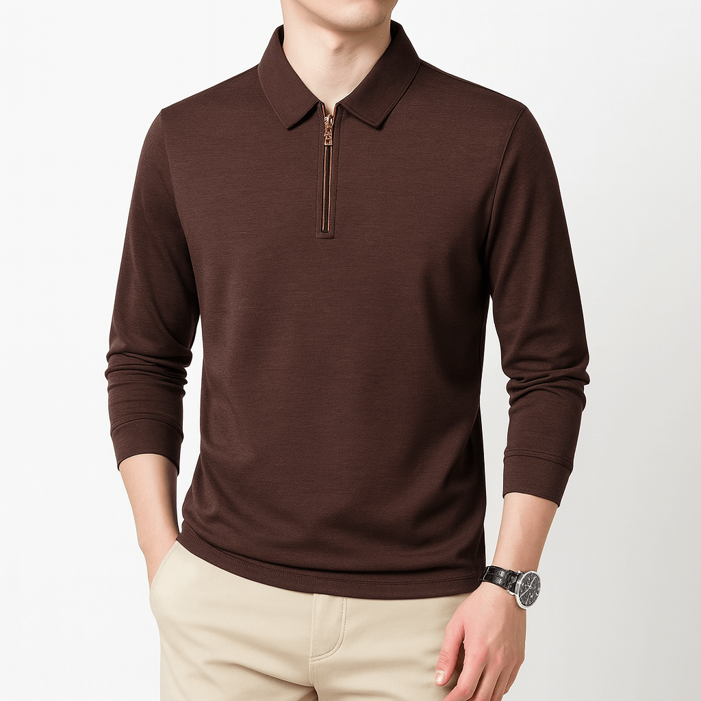 LUXEOUTFIT | Lässiger Pullover mit halbem Reißverschluss 1