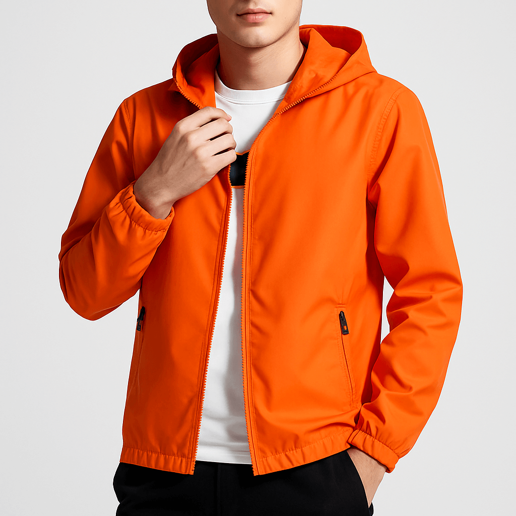 LUXEOUTFIT | Leichte, wasserdichte Windjacke mit Kapuze 1