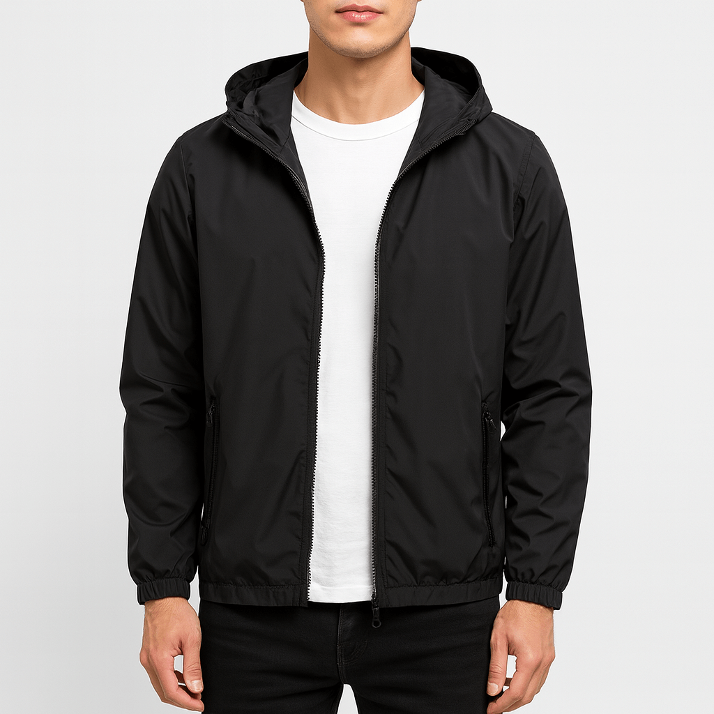 LUXEOUTFIT | Leichte, wasserdichte Windjacke mit Kapuze 7