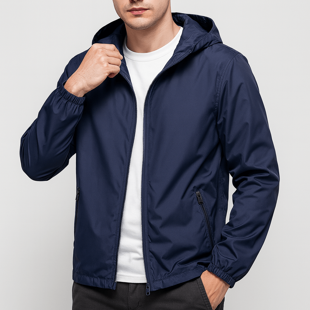 LUXEOUTFIT | Leichte, wasserdichte Windjacke mit Kapuze 8